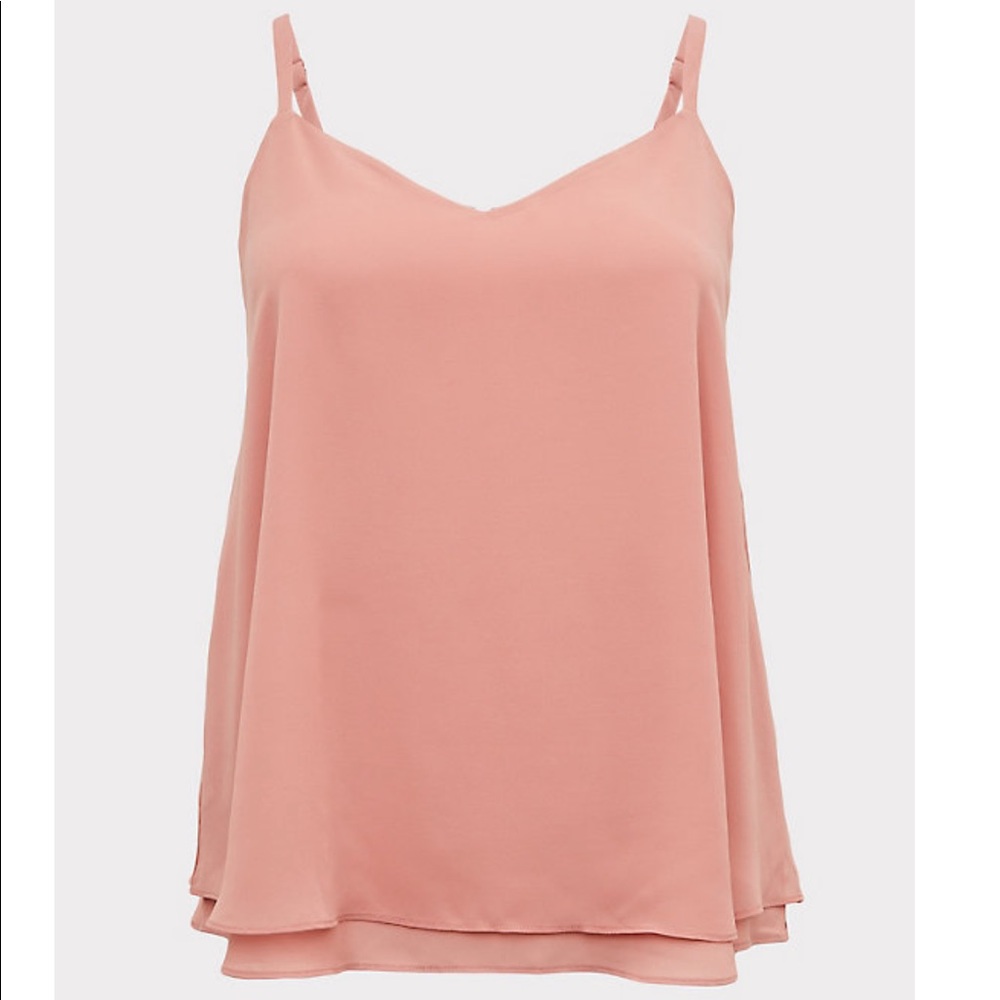 Torrid women’s 2 tank blouse. Rose colored